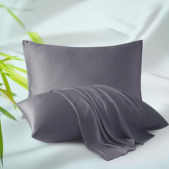 4-Pack Bamboo Viscose Zippered Pillow Cases Standard Size, 400 Thread Count by ZaizaiHome