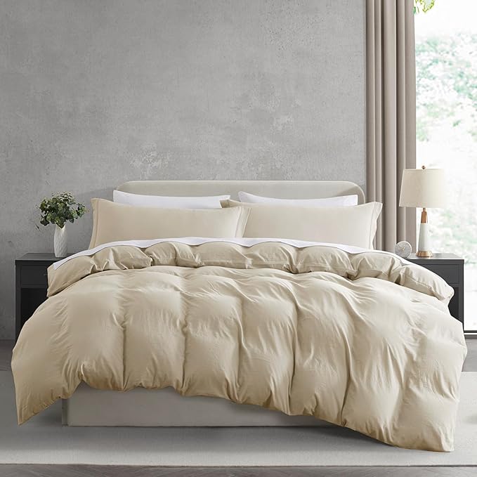 Nestl Beige Cream California King Duvet Cover Sets by Nestl