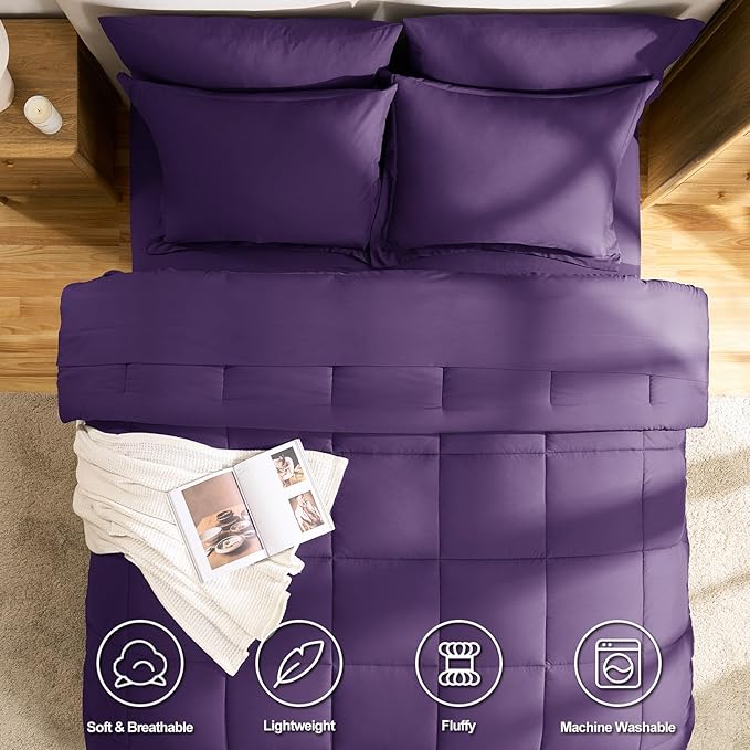 CozyLux Full Size Comforter Sets Purple - Image 2