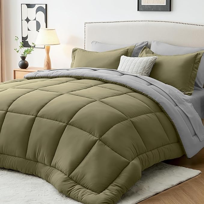 Sasttie King Size Comforter Set, 7 Pieces Bed in a Bag King, Complete Bedding by SASTTIE