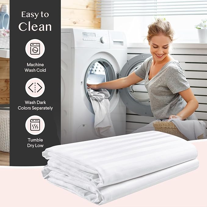 FAUNNA 600TC 100% Cotton Pillow Protectors, Queen Size, 2 Pack, Oeko-TEX - Image 5