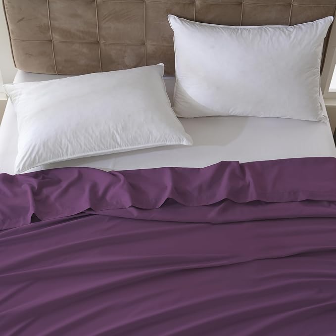 ZPECC King Flat Sheet Only 6 Pack, Durable Dark Purple Top Bed Sheets - Image 7