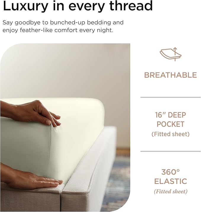 Threadmill Luxury 800 Thread Count Full Size 100% Cotton Sheets - Image 5
