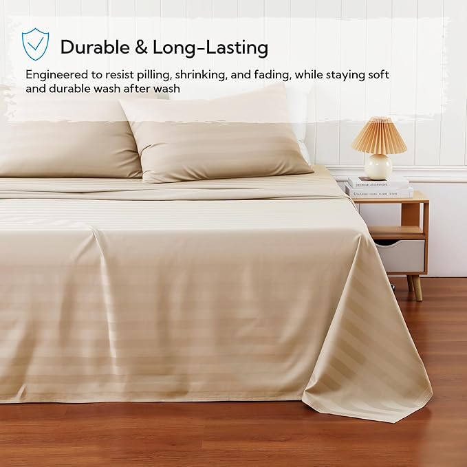 Cotton Flat Sheets Only, 600 TC 100% Cotton Flat Sheet Top Sheet Only, King - Image 5