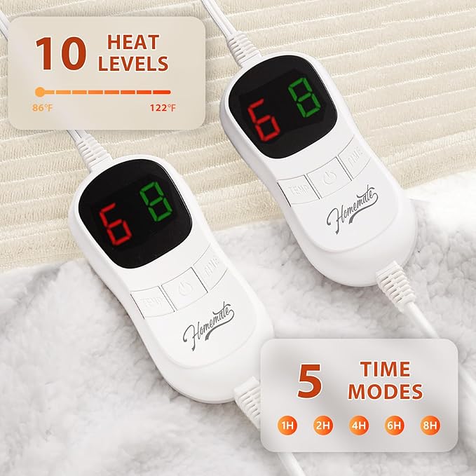 Homemate Electric Heated Blanket Queen Size - Image 3