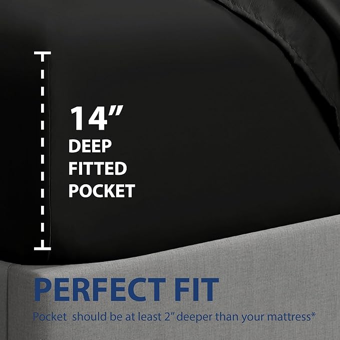 Cathay Home Full Fitted Sheet - Image 3
