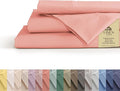 Linen Home 100% Cotton Percale Sheets Full Size, English Rose, Deep Pocket by LINENHOME