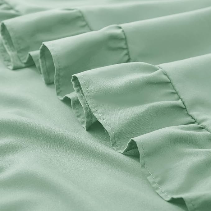 KKJIAF Ruffle Pillow Cases Standard Size Set of 2, Ruffled Pillow Covers - Image 6