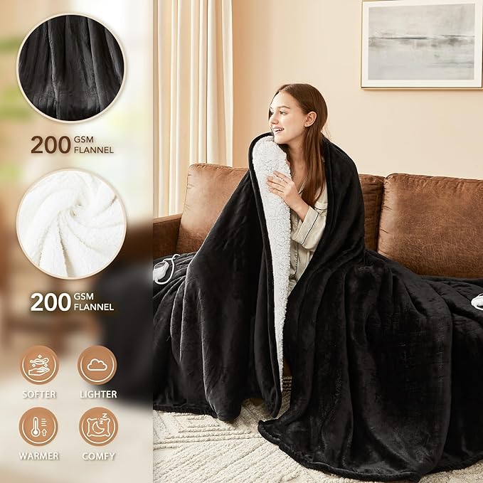 Homemate Electric Heated Blanket Full Size - Image 3