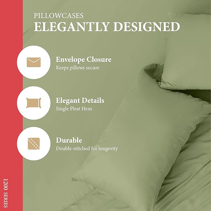 100% Egyptian Cotton Queen Size Sheets Set - Image 5
