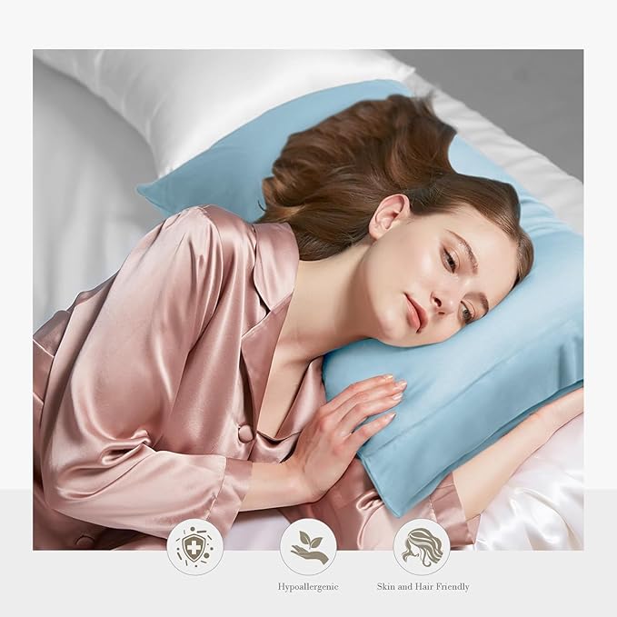 WishSmile Cooling Queen Pillowcases Set of 2 Breathable Cool Silky Soft Rayon - Image 3