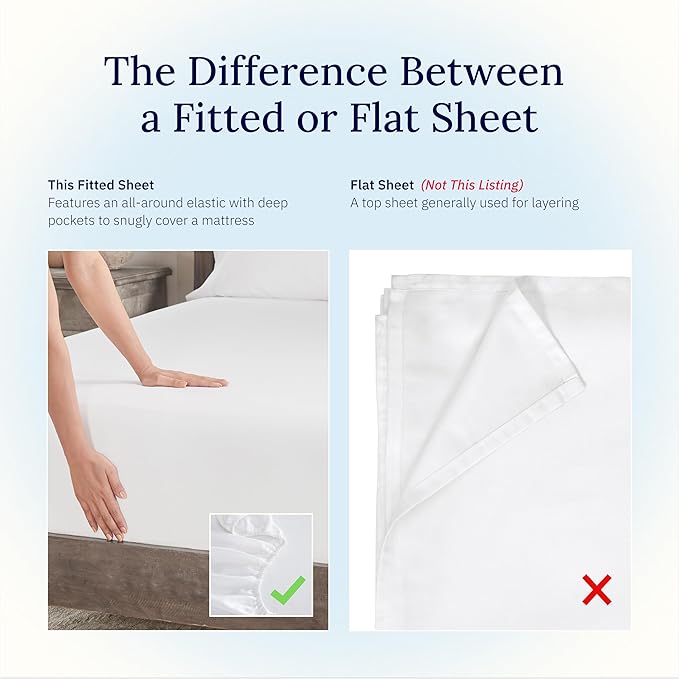 California Design Den King Size Deep Fitted Sheet, Soft 400 Thread Count 100% - Image 5
