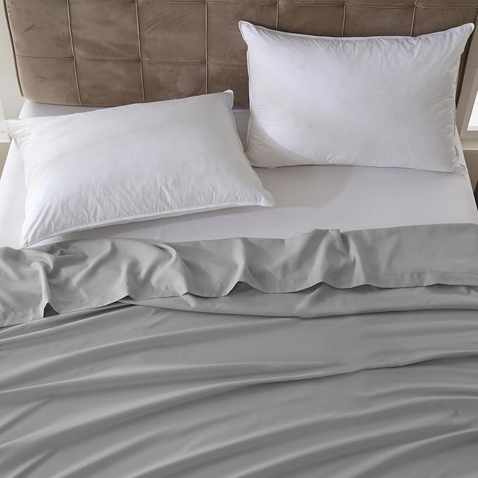 ZPECC Full Flat Sheet Only 1 Pack, Durable Light Gray Top Bed Sheets - Image 7