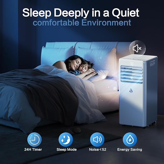 10,000 BTU Portable Air Conditioners for Rooms Up to 450 Sq.Ft,4-in-1 Cooling & Dehumidifier Air Conditioning Unit with Remote,Smart AC Unit with Installation Kit for Home/Office-DeskoryOffice