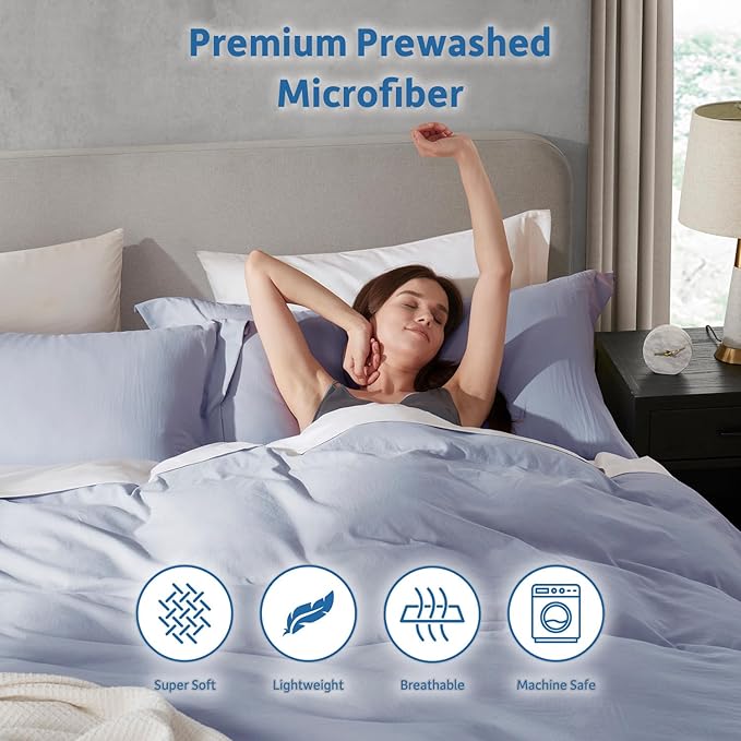 Nestl Ice Blue Duvet Cover Full Size - Image 6