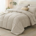 CozyLux Queen Comforter Set Oatmeal by CozyLux