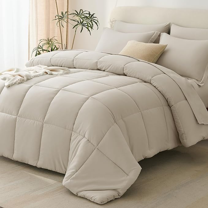 CozyLux Full Size Comforter Sets Oatmeal by CozyLux