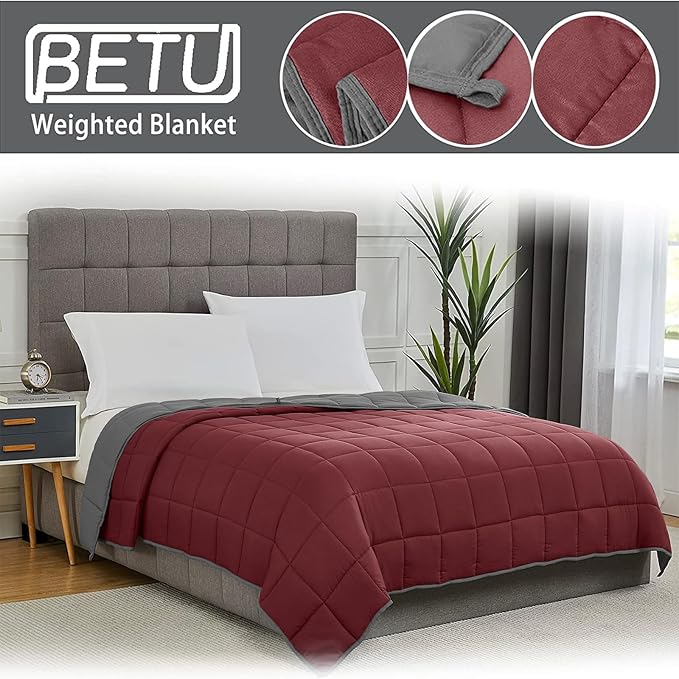 Weighted Blanket for Adults 12lbs, Twin Full Size Cooling Heavy Throw Blanket - Image 3