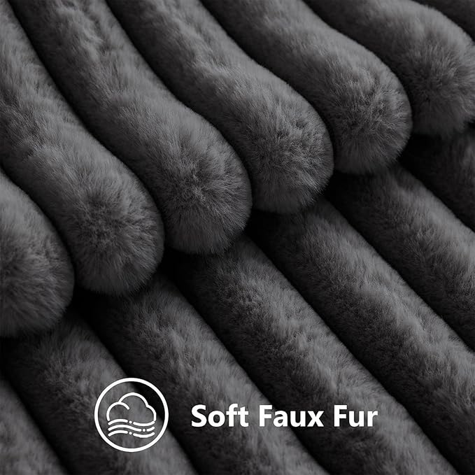 decorUhome Cozy Faux Fur Throw Pillow Covers 12x20 Set of 2 Decorative Soft - Image 3