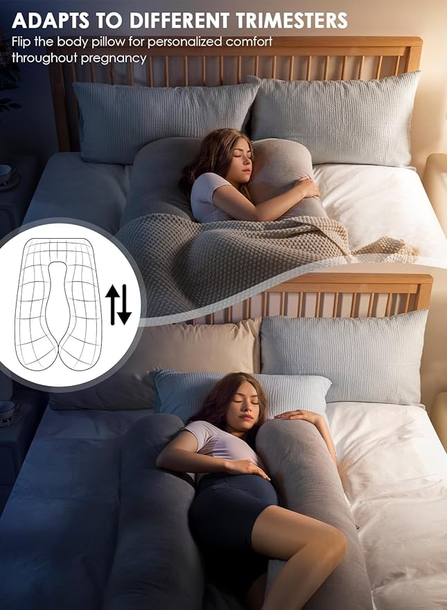 QUEEN ROSE Pregnancy Pillows, Cooling Maternity Pillow - Image 5