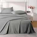 ROSE&RISY Light Grey Full Sheet Set, 4 Pieces Soft Bedding Queen Sheet Set by ROSERISY