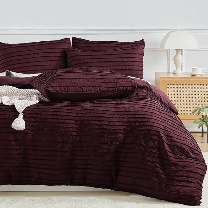 NEXHOME PRO Duvet Cover King, 3 Pieces Boho Tufted Duvet Cover Set, Soft and by NEXHOMEPRO