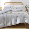 ROSGONIA Light Grey Twin/Twin XL Comforter Set by ROSGONIA