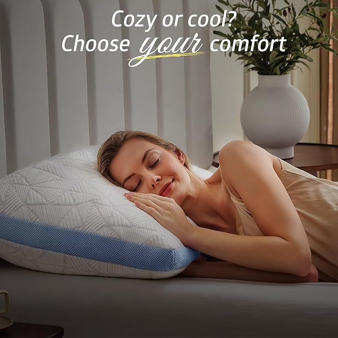 BETU Cooling King Size Pillows Set of 2, Shredded Memory Foam Cool Pillows - Image 5