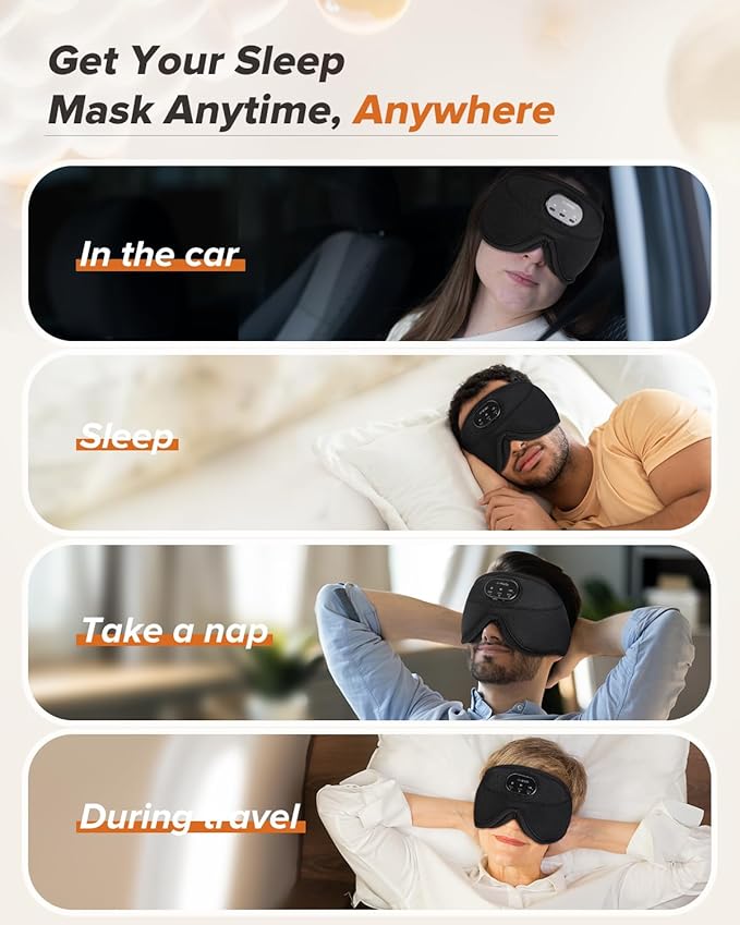 LC-dolida Sleep Headphones, Sleep Mask - Image 6