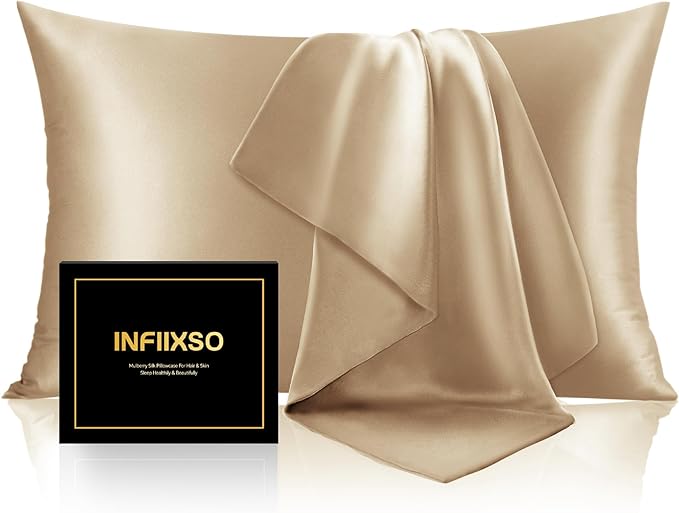 INFIIXSO Mulberry Silk Pillow Case King Size, Silk Pillowcase by INFIIXSO