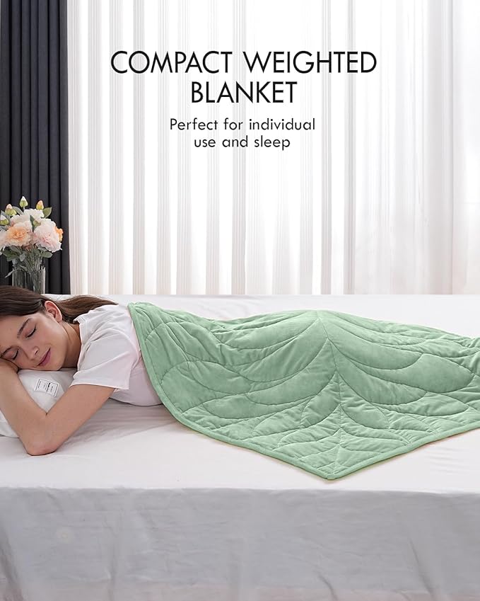 Kaisa Weighted Blanket for Adults 7lbs 41" x 53", Cozy Luxury Crystal Velvet - Image 7