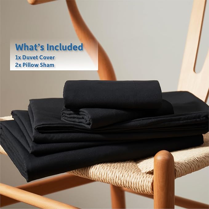 Nestl Black Duvet Cover Queen Size - Image 9