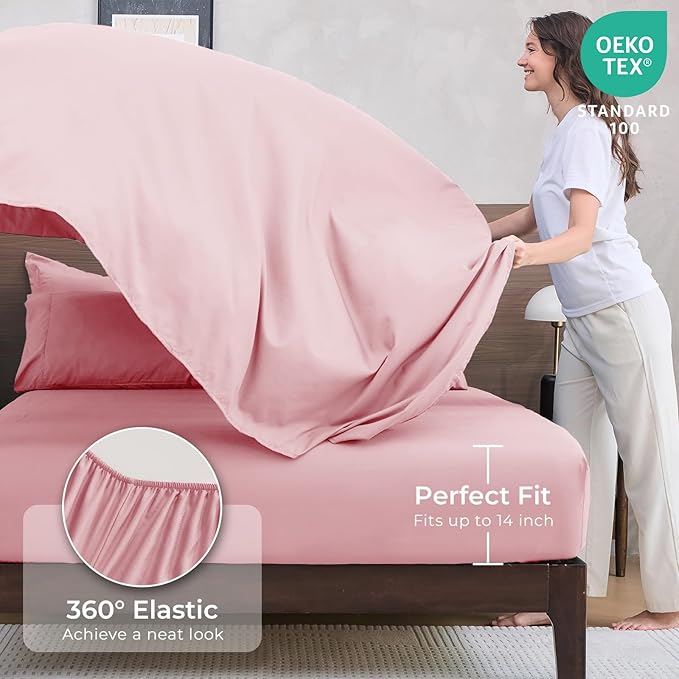 HEVUMYI Pink Twin-XL Comforter Set - Image 5