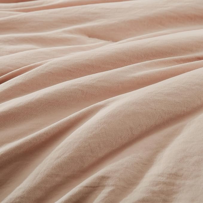 WRENSONGE King Comforter Set, 7 Pieces Clay Pink Soft Bed in a Bag King - Image 7