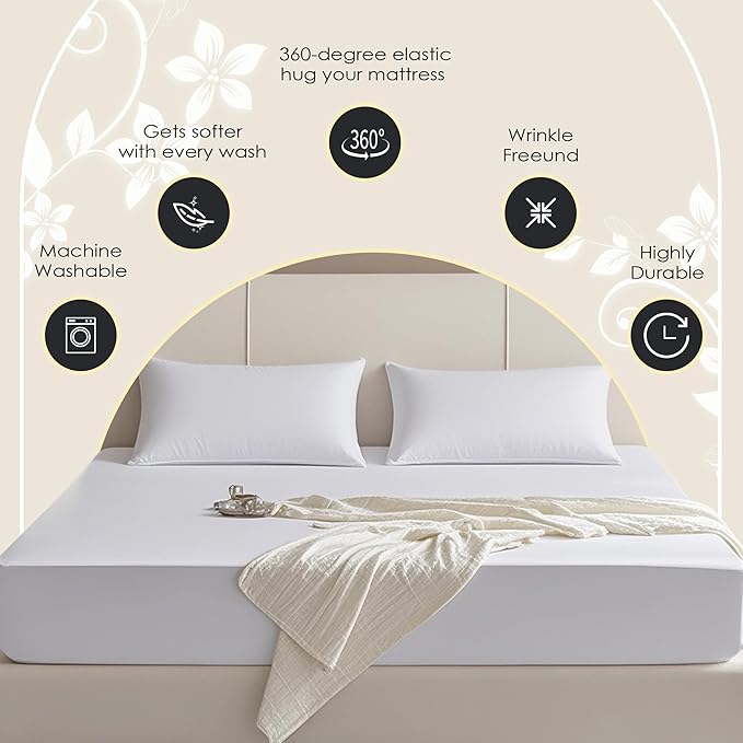 FreshCulture Full Fitted Sheet Only – Premium Hotel-Quality Fitted Sheet - Image 4