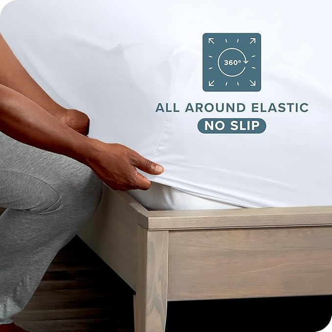 Bare Home 2-Pack Fitted Bottom Sheets Full - Image 3