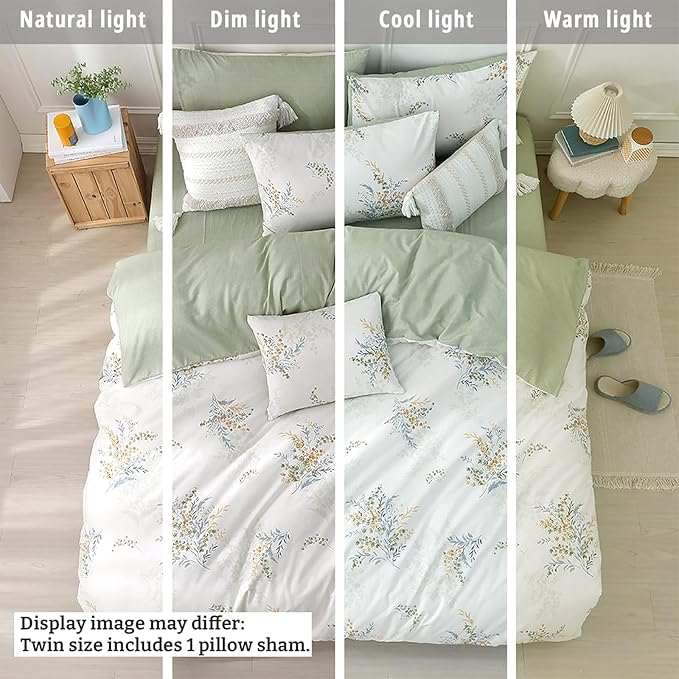 LEMIROE White Cotton Comforter Twin Size 2Pcs - Image 6