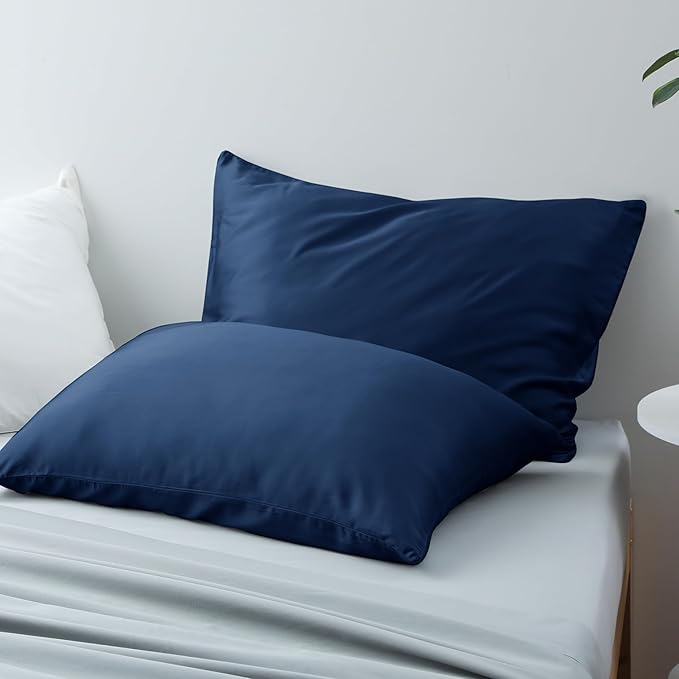 4-Pack Bamboo Viscose Zippered Pillow Cases King Size, 400 Thread Count Cooling - Image 5