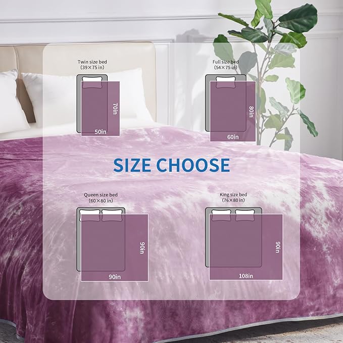 Guohaoi Cooling Blanket for Hot Sleepers and Night Sweats, Decortive Tie Dye - Image 5