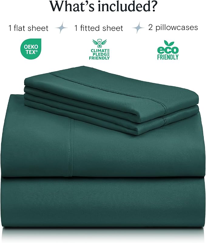LuxClub 4 PC Full Sheet Set, Breathable Luxury Bed Sheets, Deep Pockets 18" - Image 2