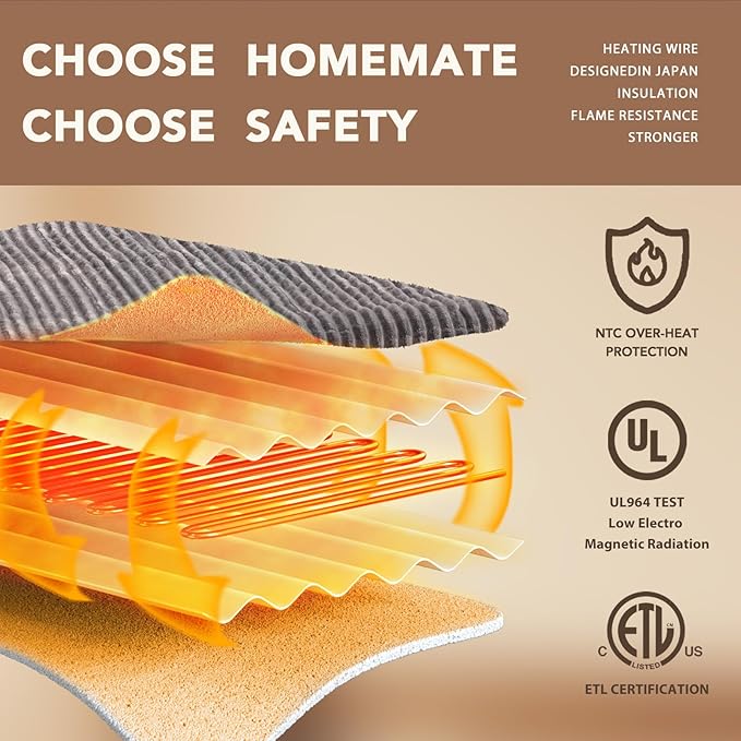 Homemate Electric Heated Blanket Twin Size - Image 3
