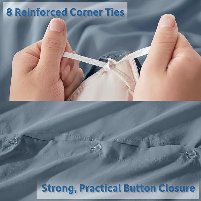 Nestl Stone Blue Duvet Cover Full Size - Image 4