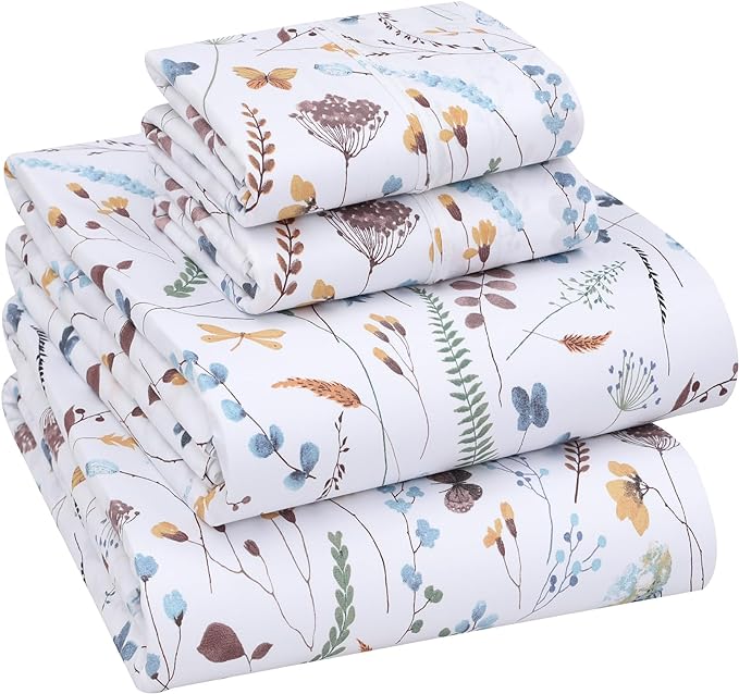 RUVANTI 100% Cotton Sheets – Queen Size Percale Bedding, Cooling & Breathable by Ruvanti