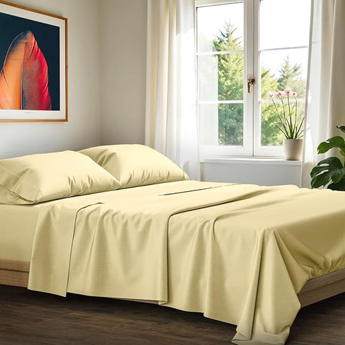 100% Egyptian Cotton King Size Sheets Set by AshtonSheets