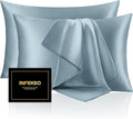 INFIIXSO Mulberry Silk Pillow Cases King Size Set of 2, Silk Pillowcase by INFIIXSO