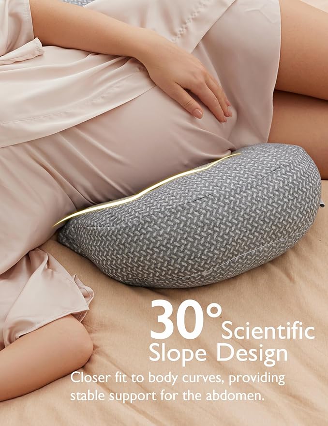Momcozy Portable Pregnancy Pillow – W Shaped Maternity Support - Image 4