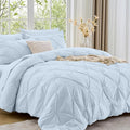 Sasttie Twin Comforter Set, 5-Piece Bed in a Bag, Pintuck Bedding Sets by SASTTIE