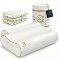 Royal Therapy Travel Memory Foam Pillow 2-Pack, Neck Pillow Bamboo Adjustable by ROYALTHERAPY