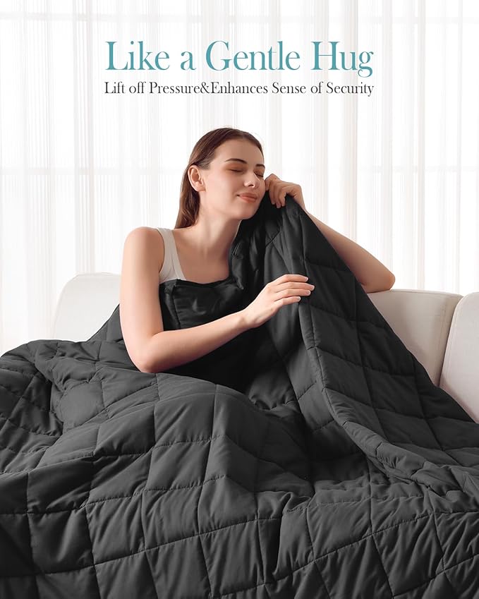 Topblan Weighted Blanket Twin Size, Breathable Ultra Soft 15lbs Weighted Blanket - Image 2