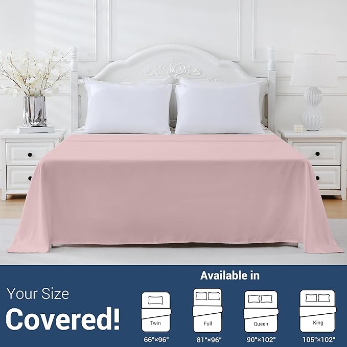 Twin Flat Sheet Only, 1 Pack Top Bed Sheets, Soft Breathable Brushed Microfiber - Image 5